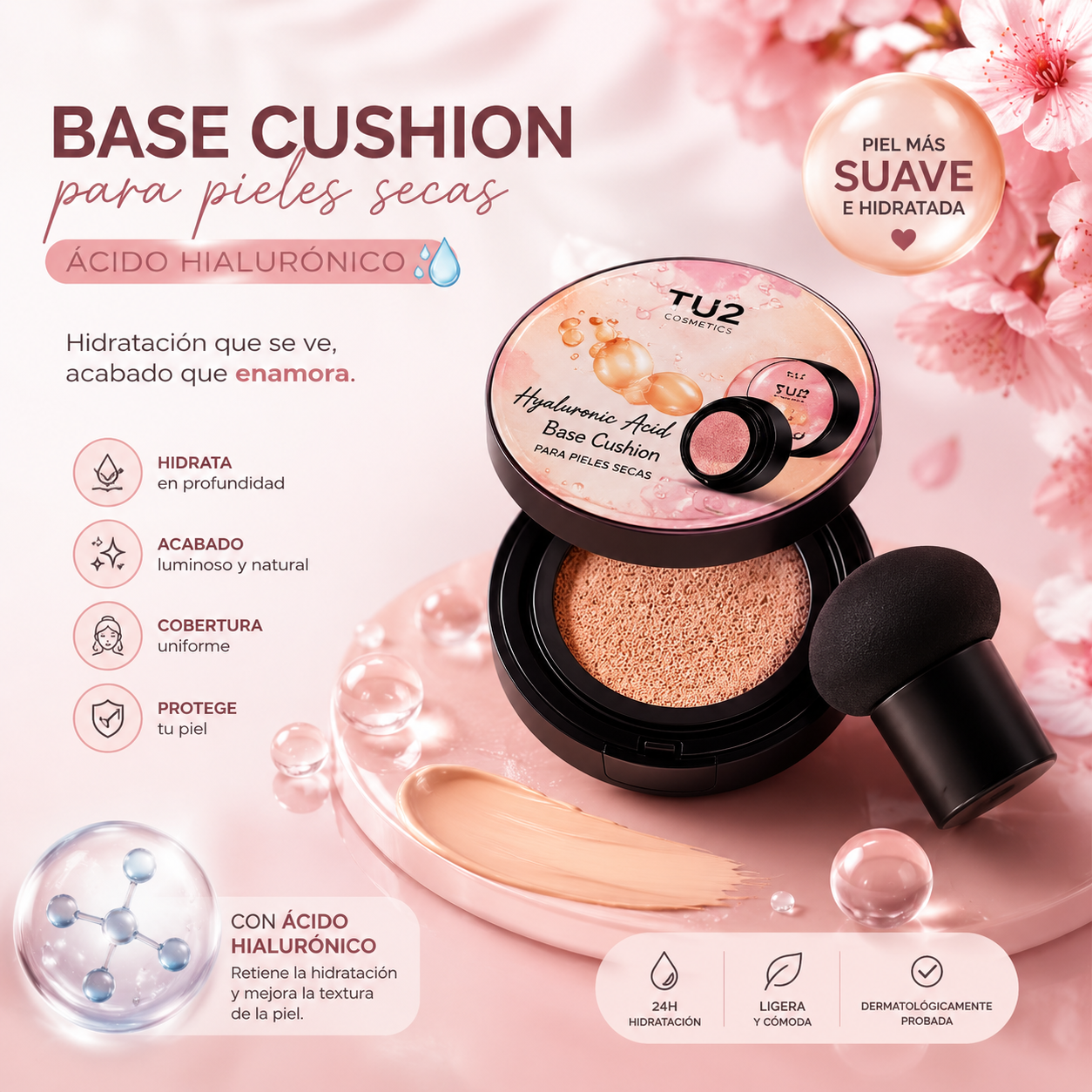Base Cushion Para Píeles Secas
