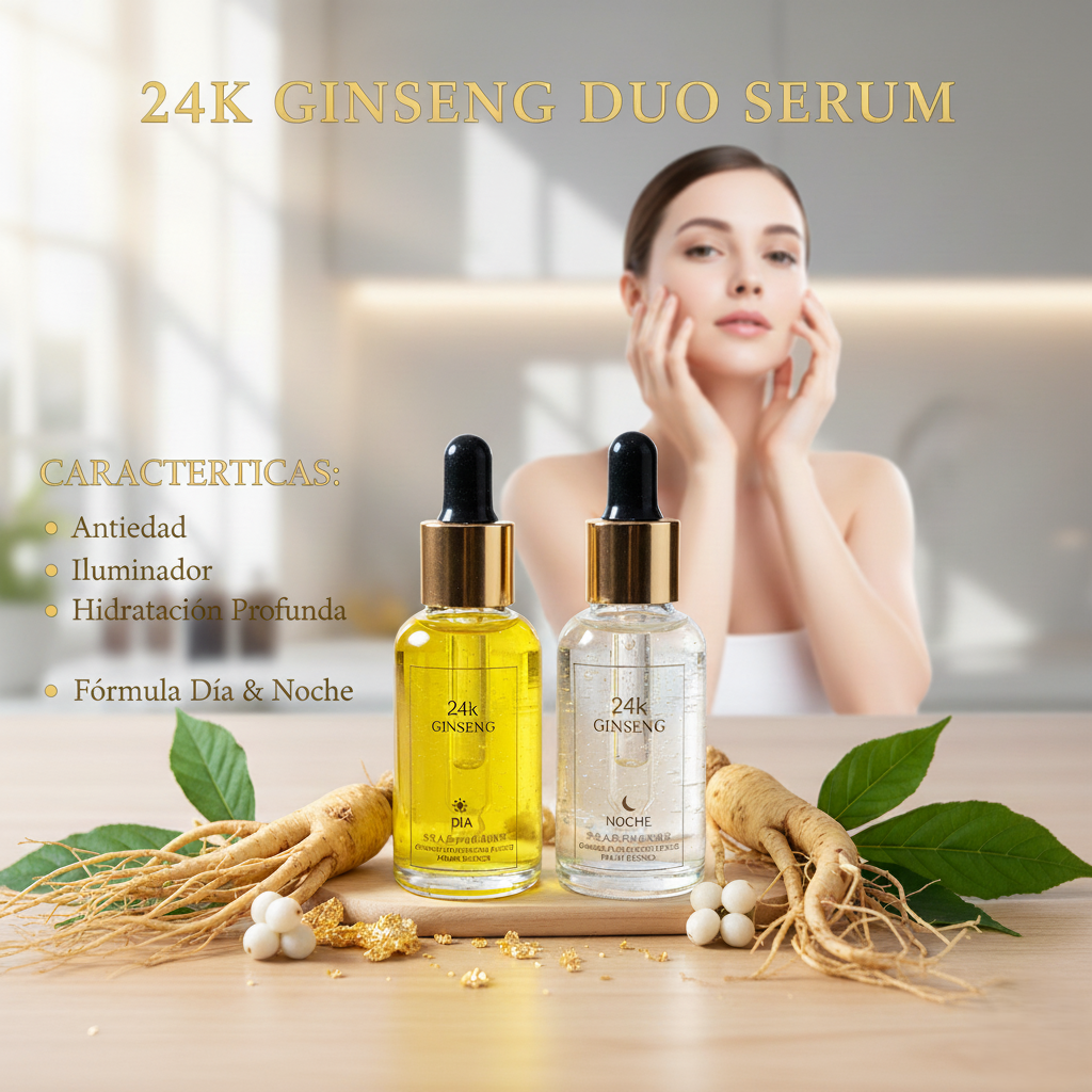 Serum de Ginseng 24k Duo Dia/Noche