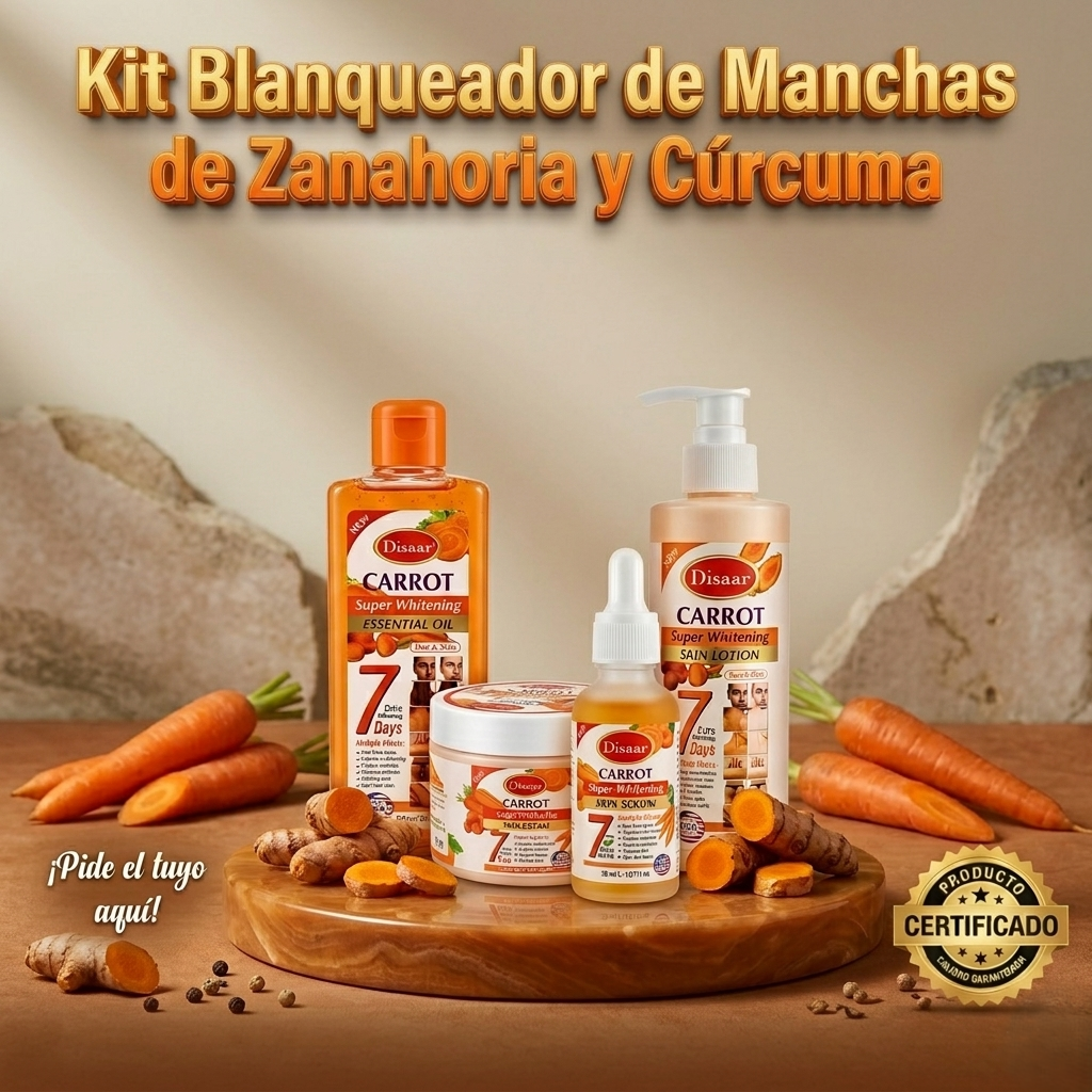 Kit Aclarante Premium de Zanahoria y Cúrcuma