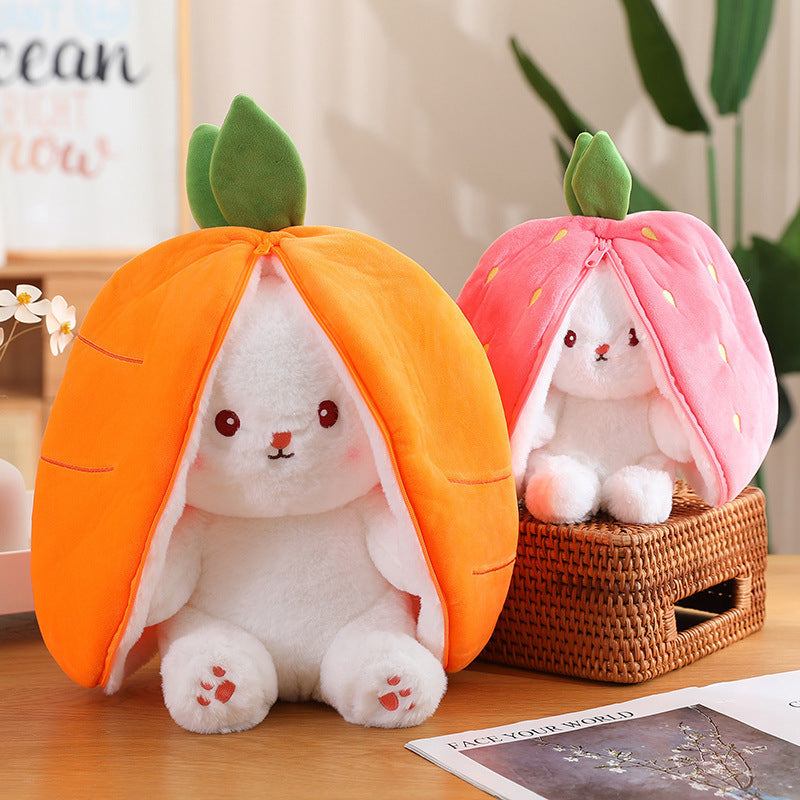 Peluche Zanahoria y Fresa Transformable