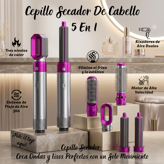 Cepillo Secador De Cabello 5 En 1