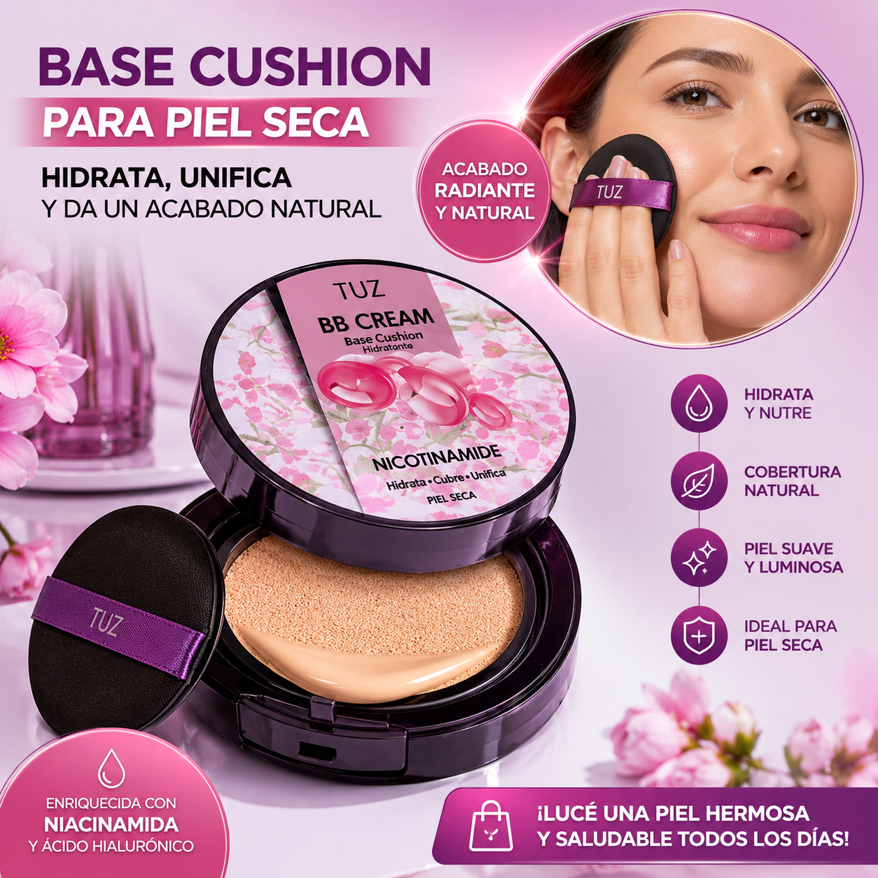 Base Cushion Para Píeles Secas