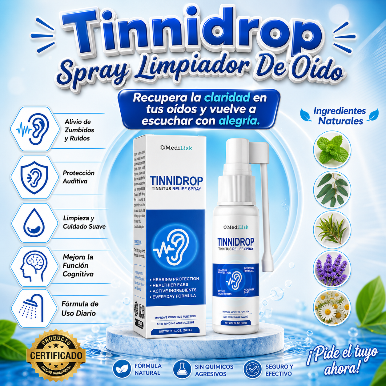 Tinnidrop Spray Limpiador De Oído