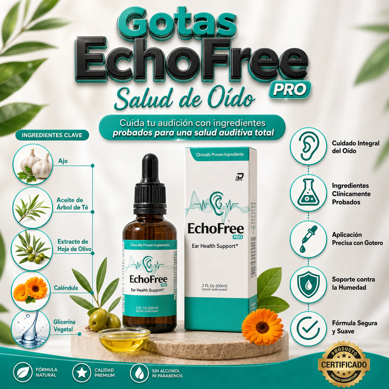 Gotas Echofree Pro Salud de Oído
