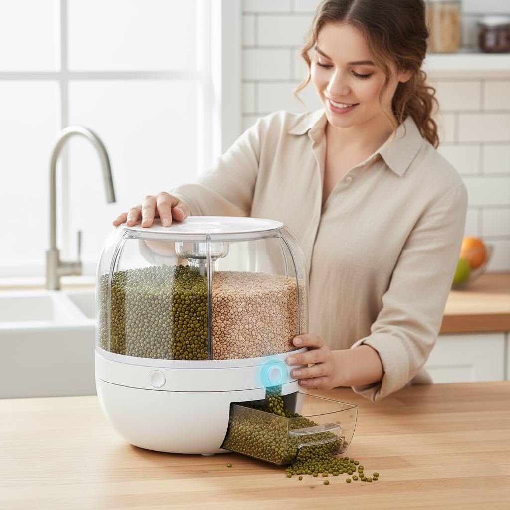 Dispensador De Granos Giratorio