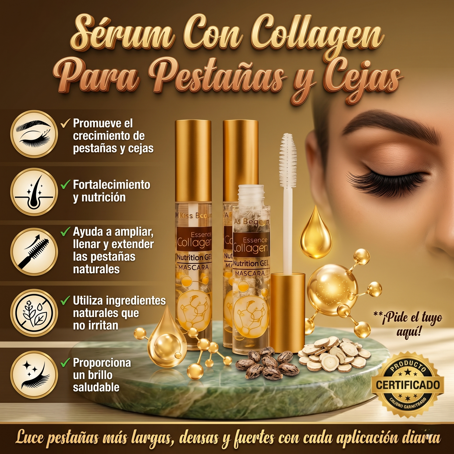 Serum Con Collagen Para Pestañas y Cejas