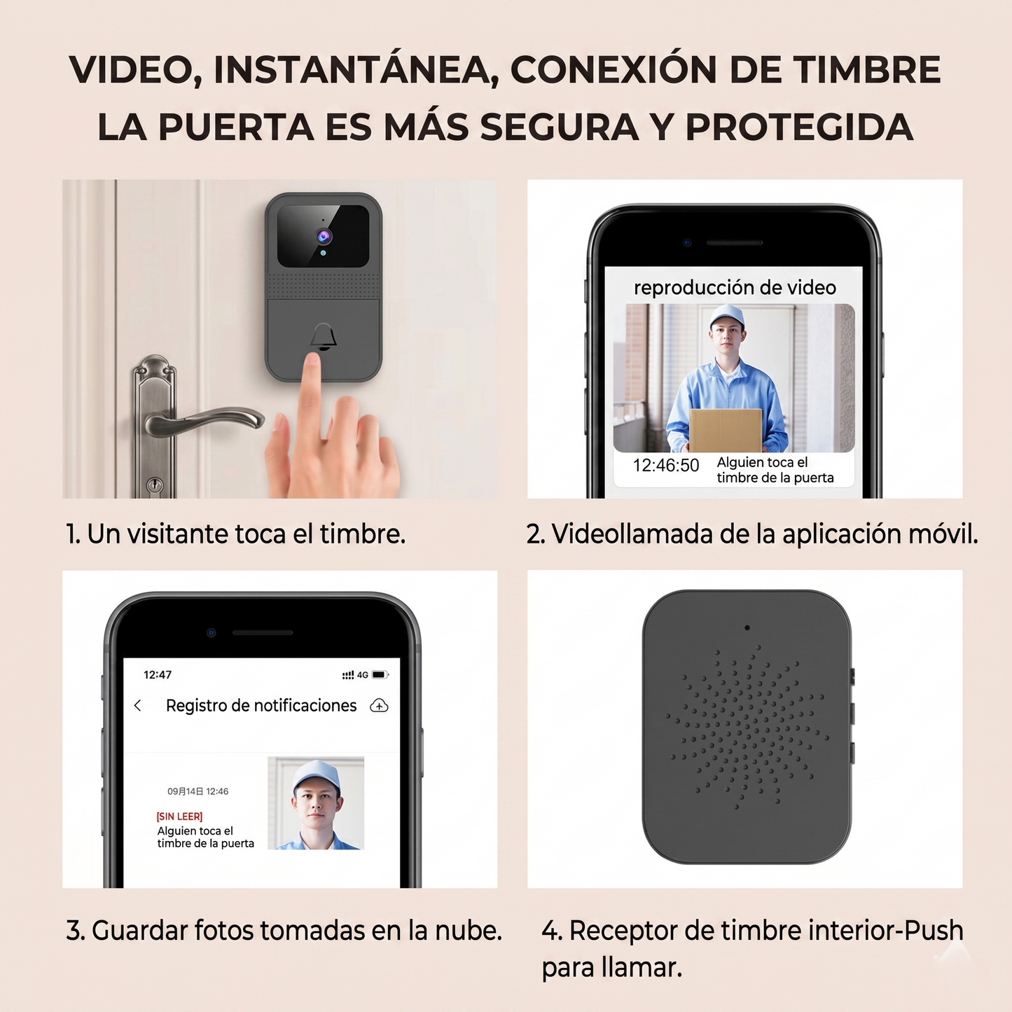 Timbre Inalámbrico con Cámara D9