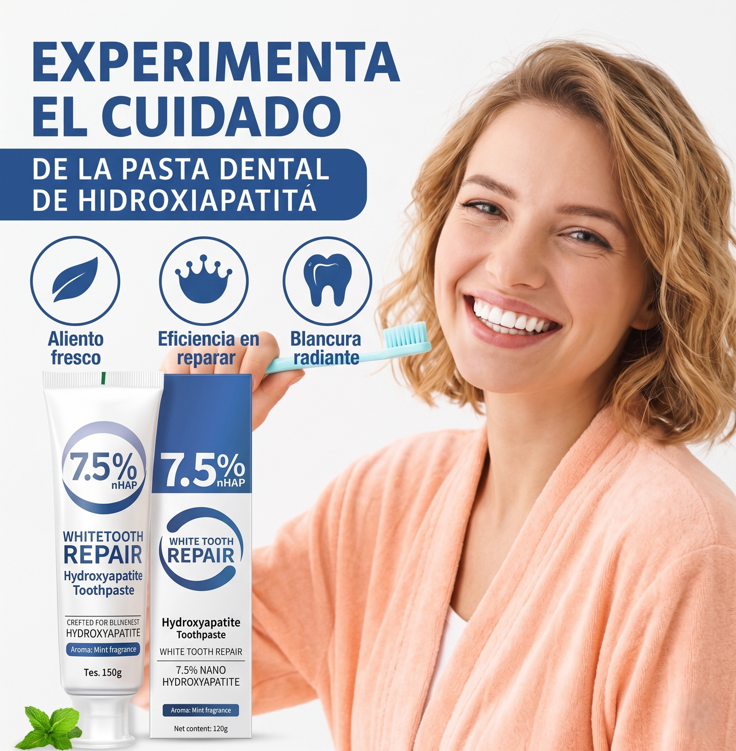 Pasta Dental Reparación con hydroxyapatite