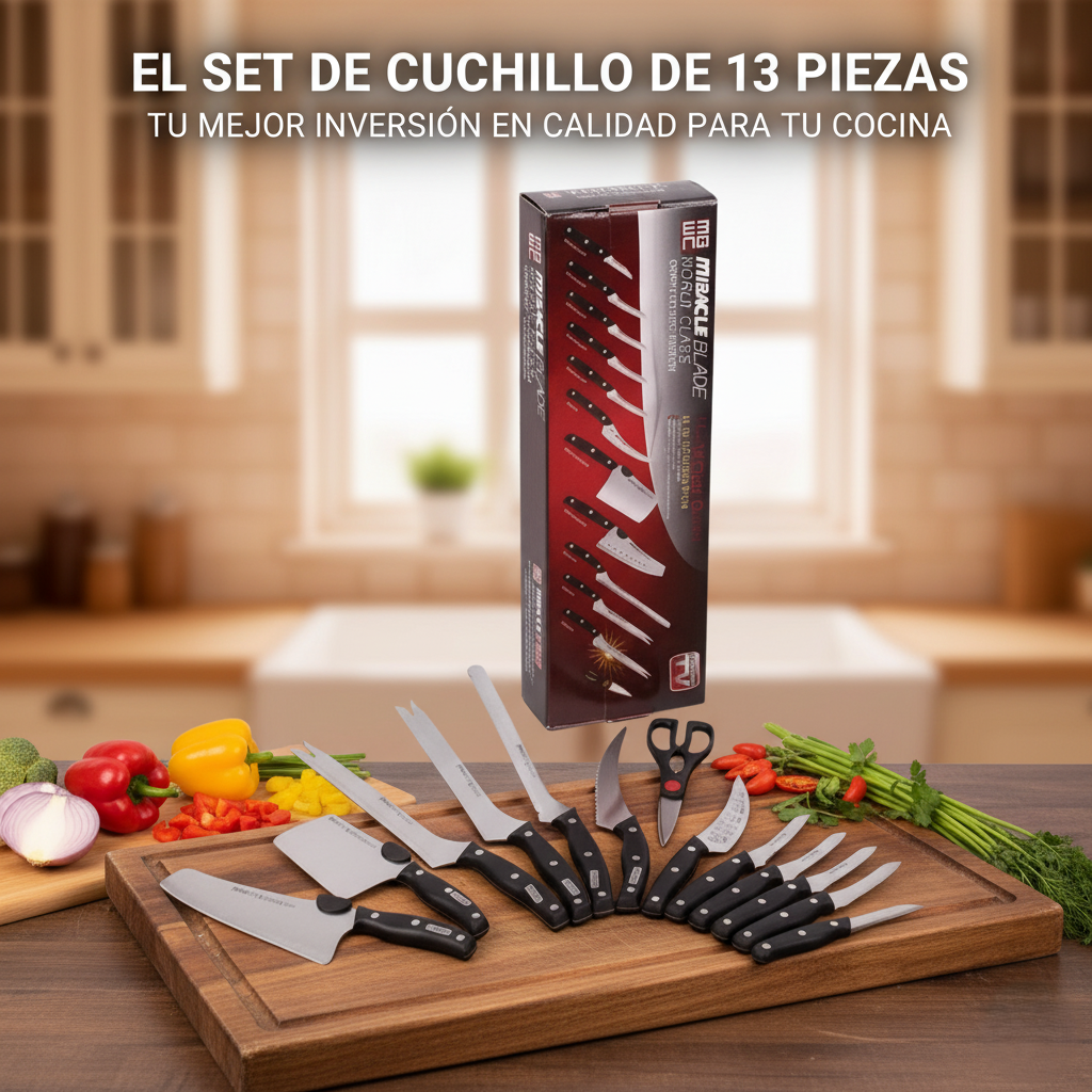 SET DE CUCHILLOS 13 PIEZAS