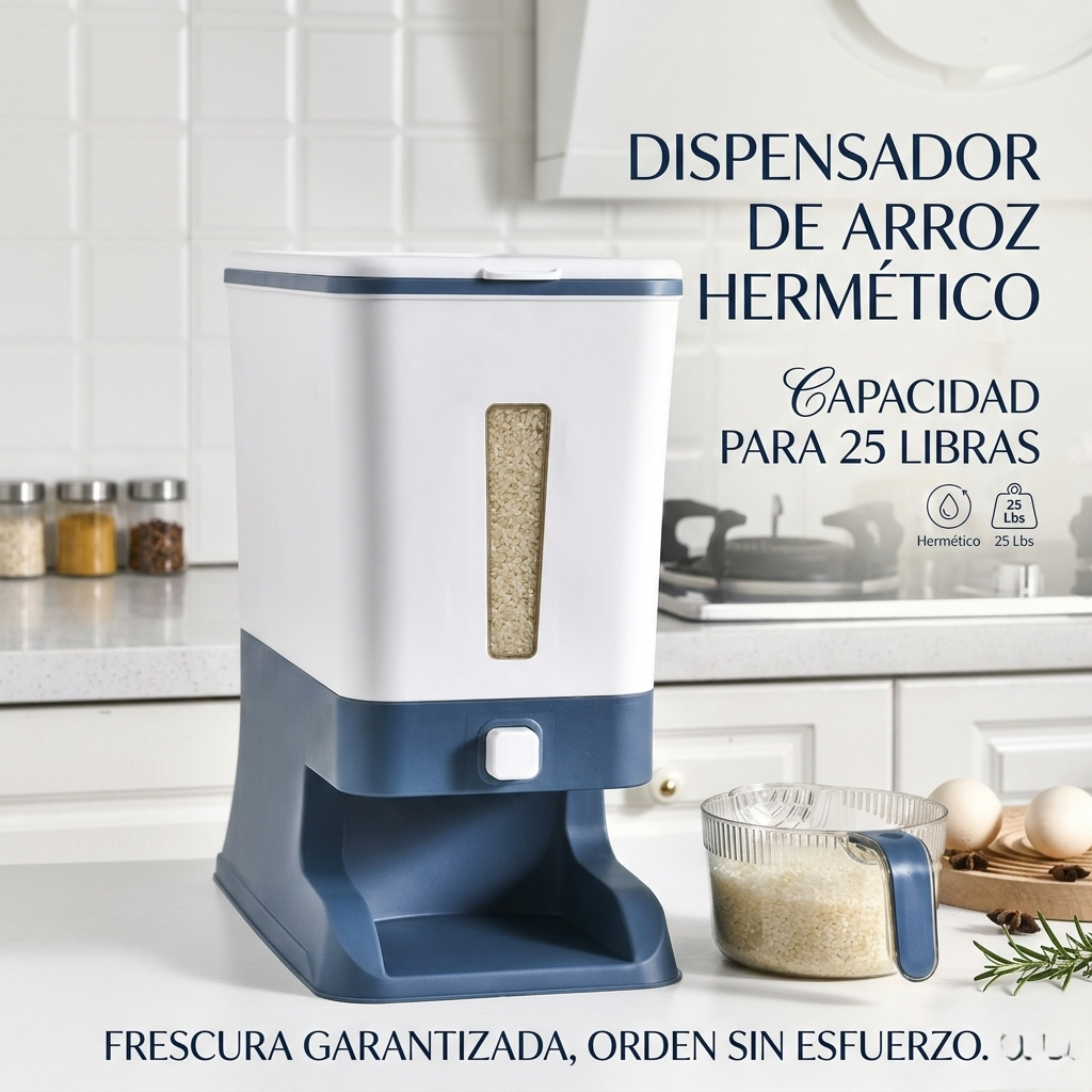 Dispensador de Arroz Hermético 25 Libras