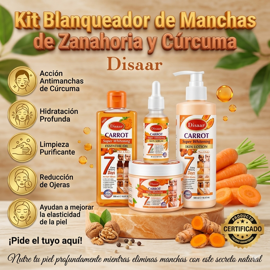 Kit Aclarante Premium de Zanahoria y Cúrcuma