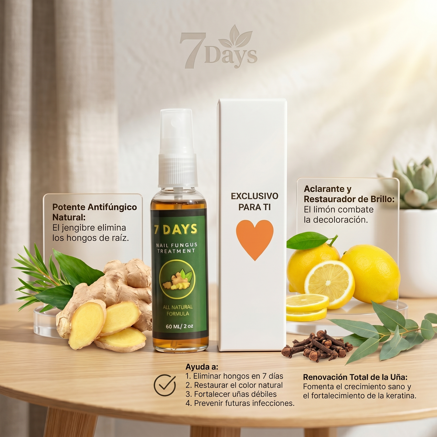 Spray 7 Days Antihongo Renovador de Uñas