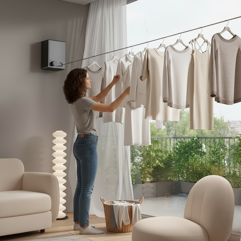 Tendedero de Pared Inoxidable