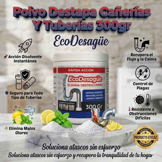 Polvo Destapa Cañerias Y Tuberias