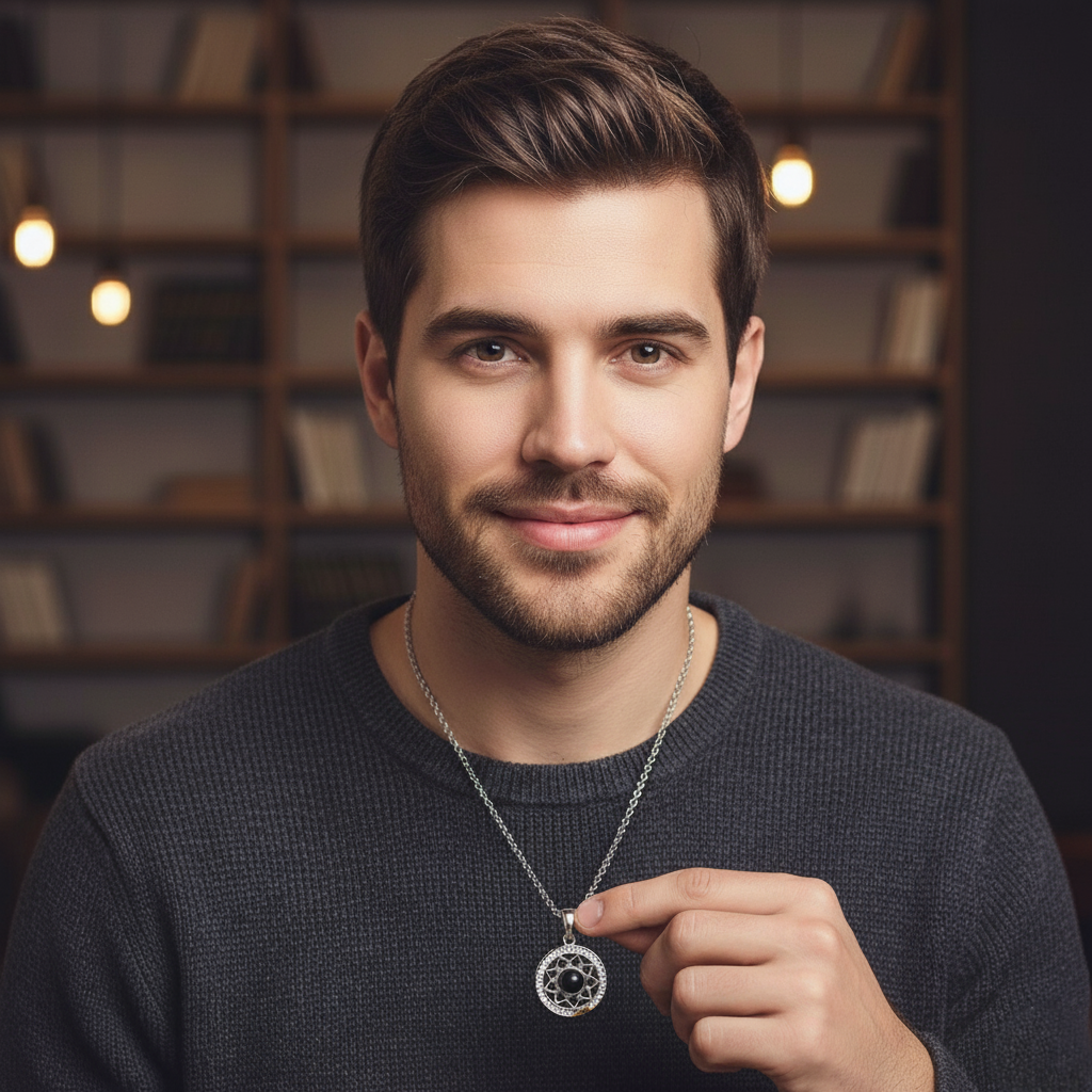 COLLAR SOL Y LUNA, TE AMO EN 100 IDIOMAS DIFERENTES