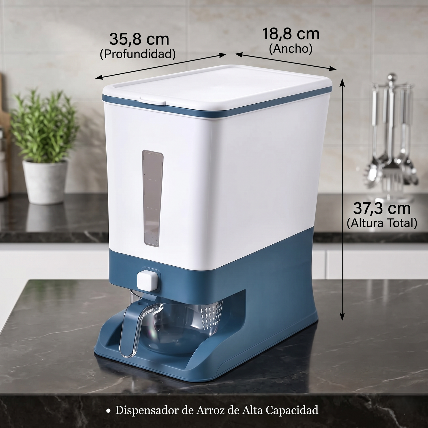 Dispensador de Arroz Hermético 25 Libras