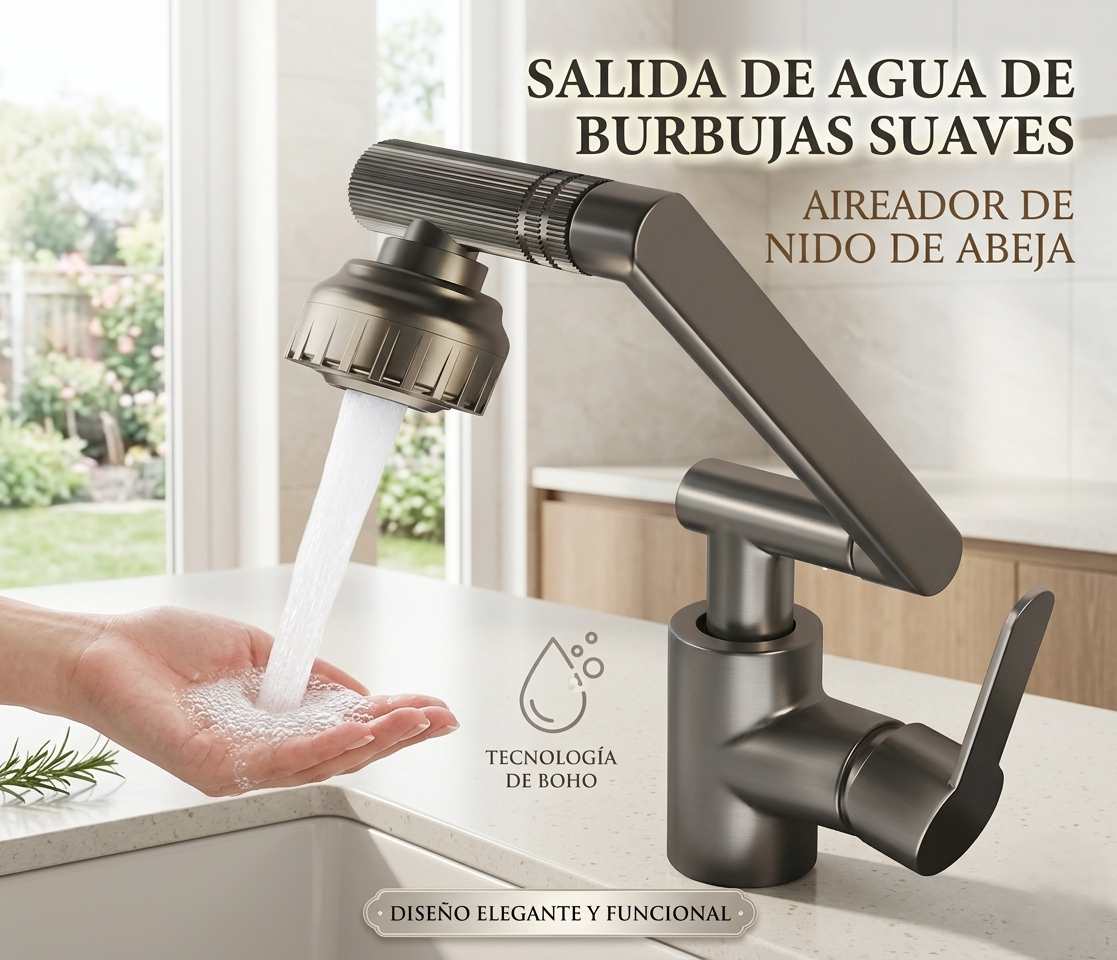 Grifo De Fregadero De Cocina Elegante giro 180°