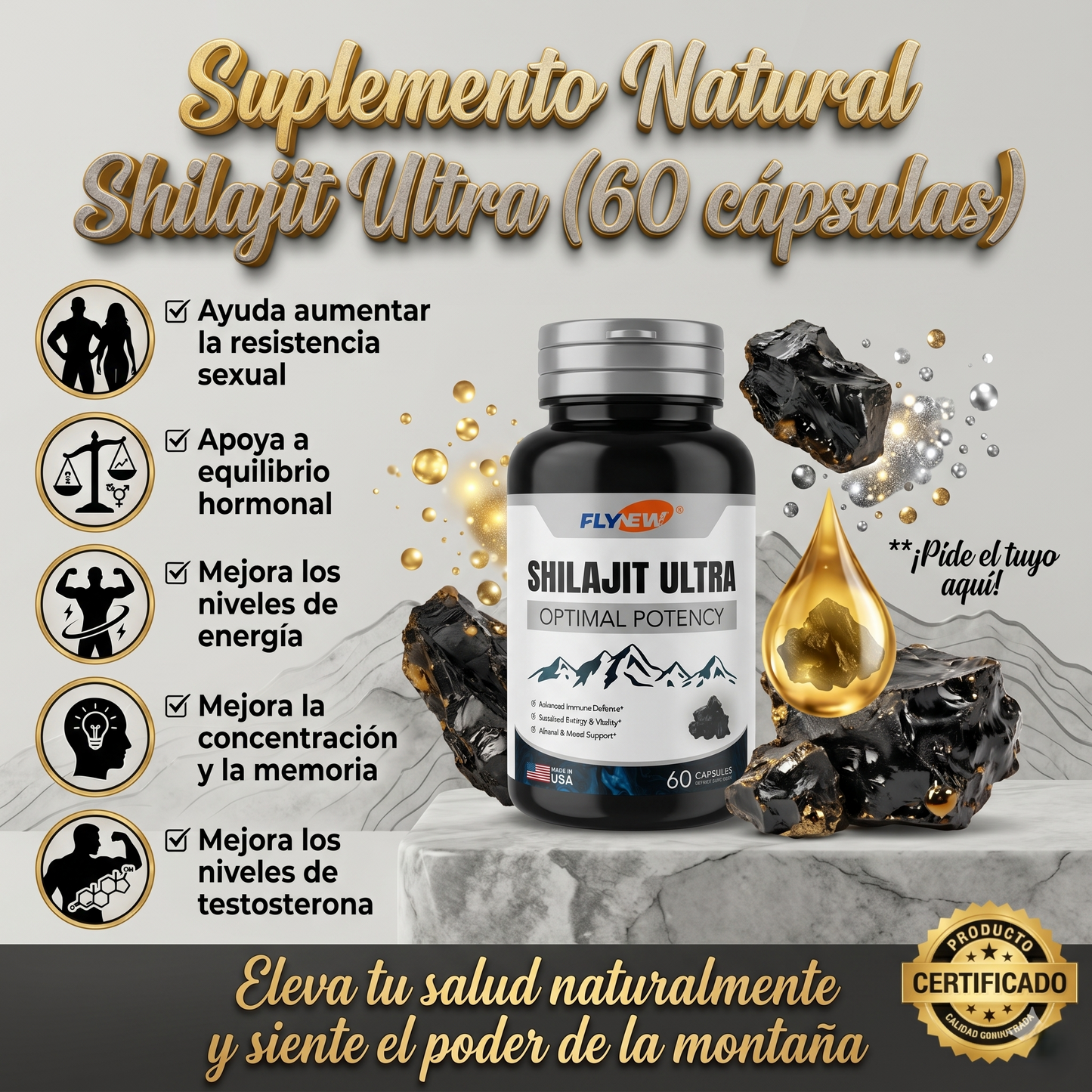 Suplemento Natural Shilajit Ultra