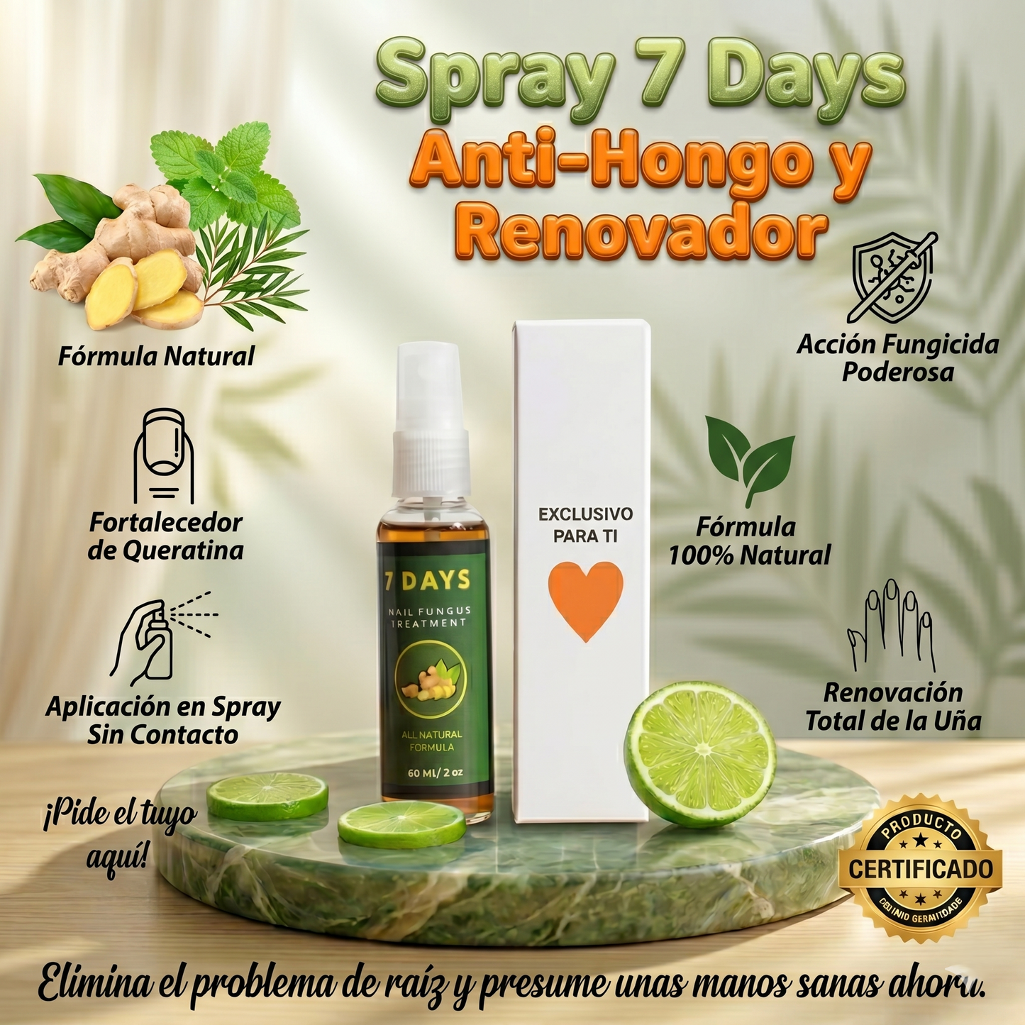 Spray 7 Days Antihongo Renovador de Uñas