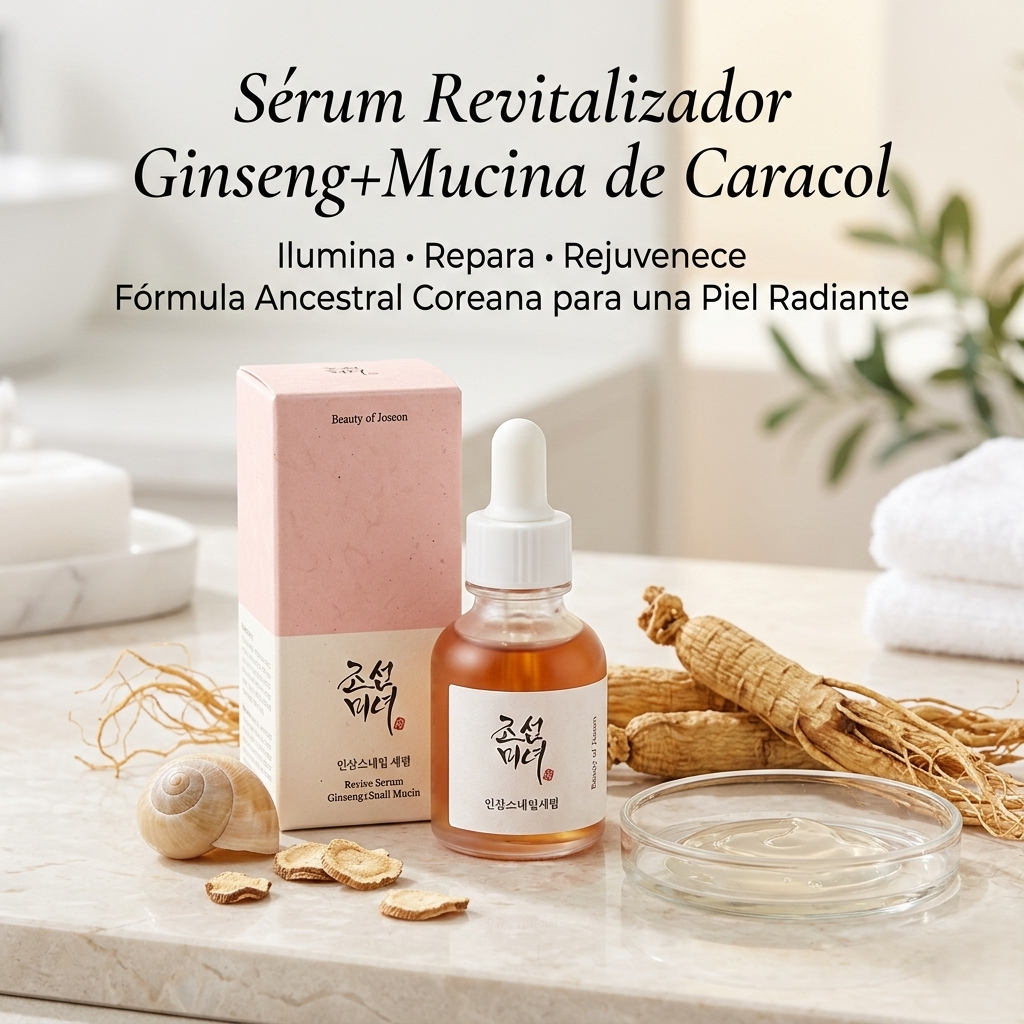 Serum Revitalizador Ginseng+Mucina de Caracol