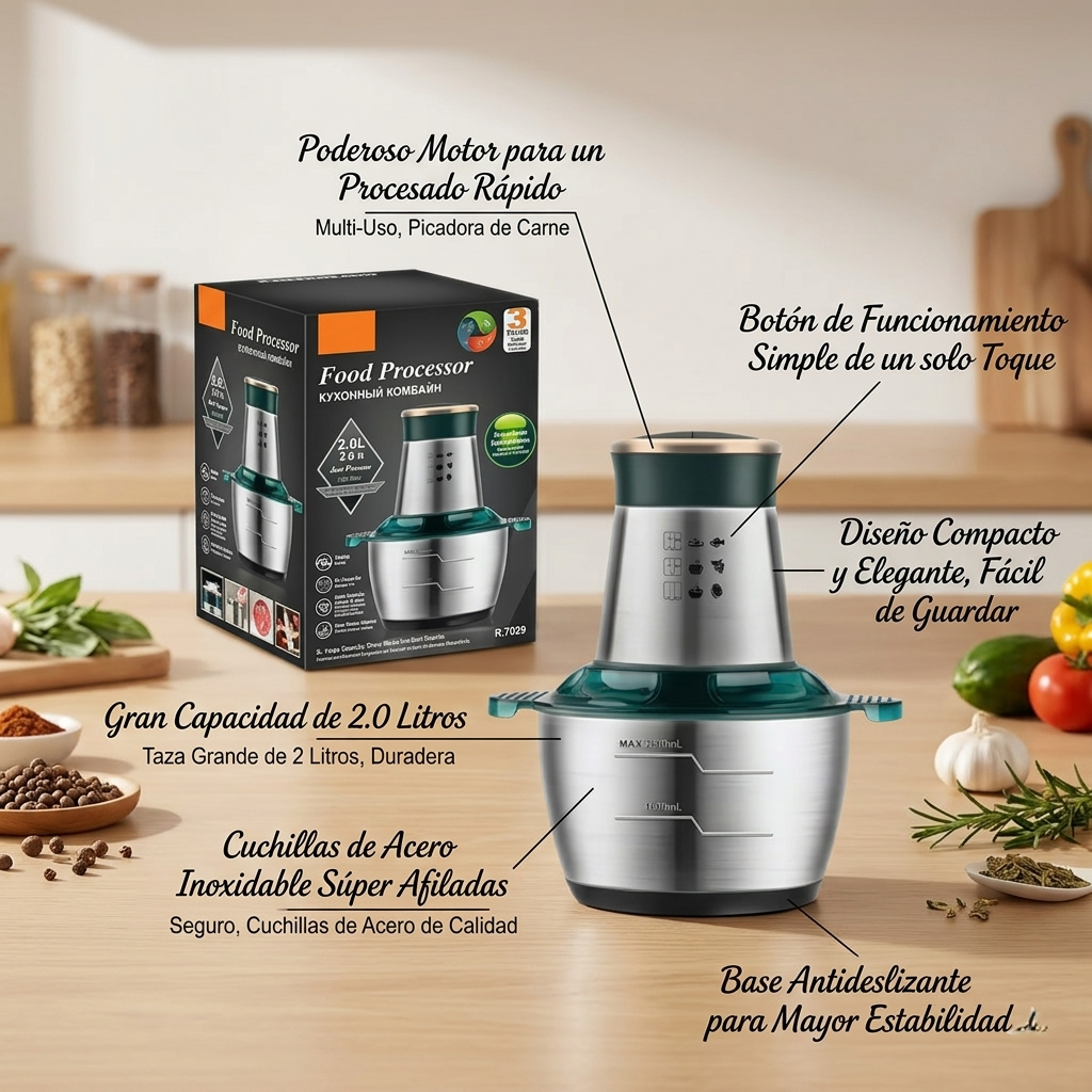 Procesador de Alimentos Eléctrica 2 Libras