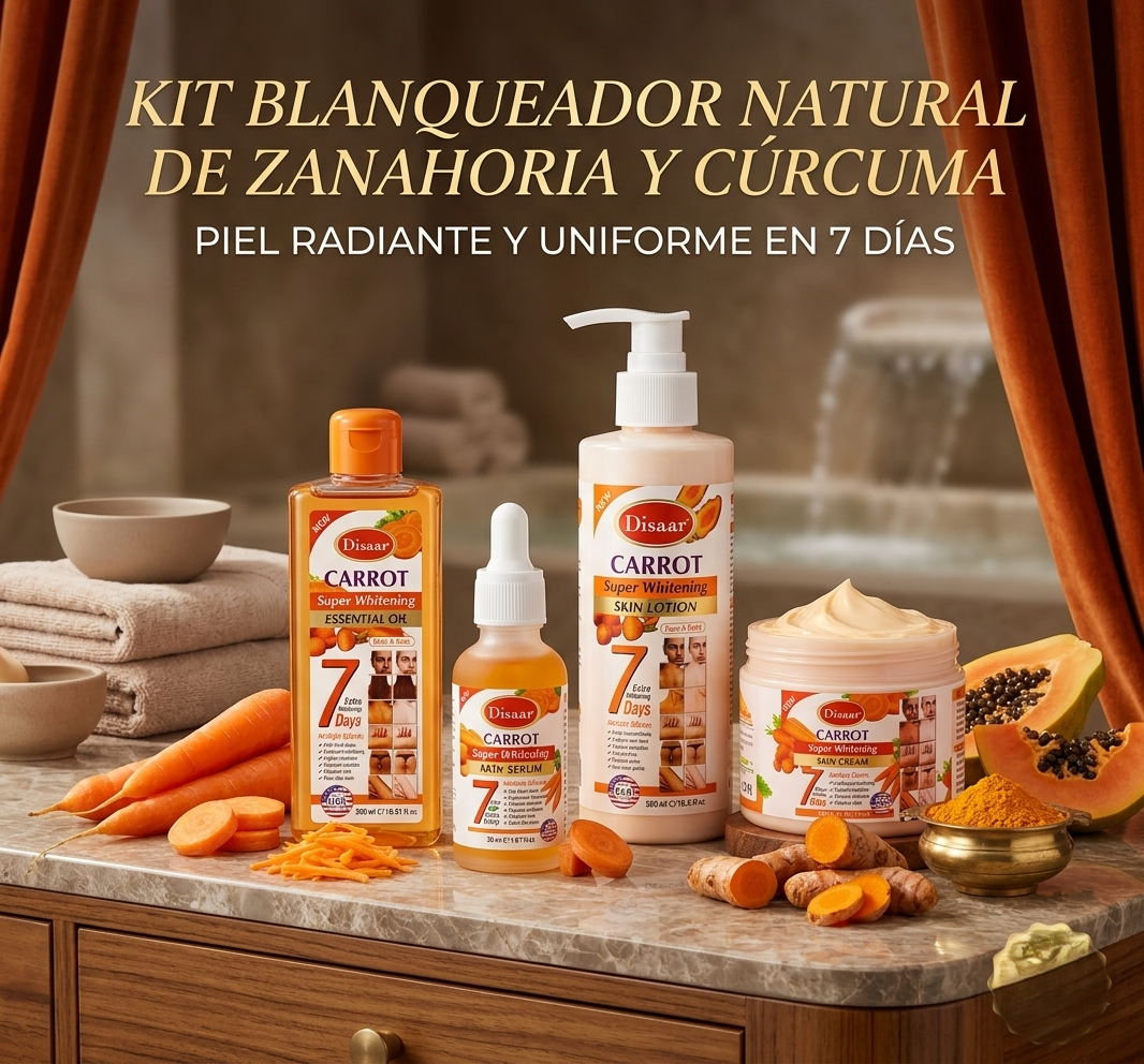 Kit Aclarante Premium de Zanahoria y Cúrcuma