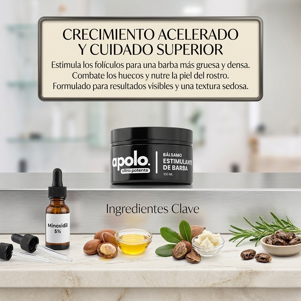 Crema Apolo Crecimiento Ultra Potente de Barba