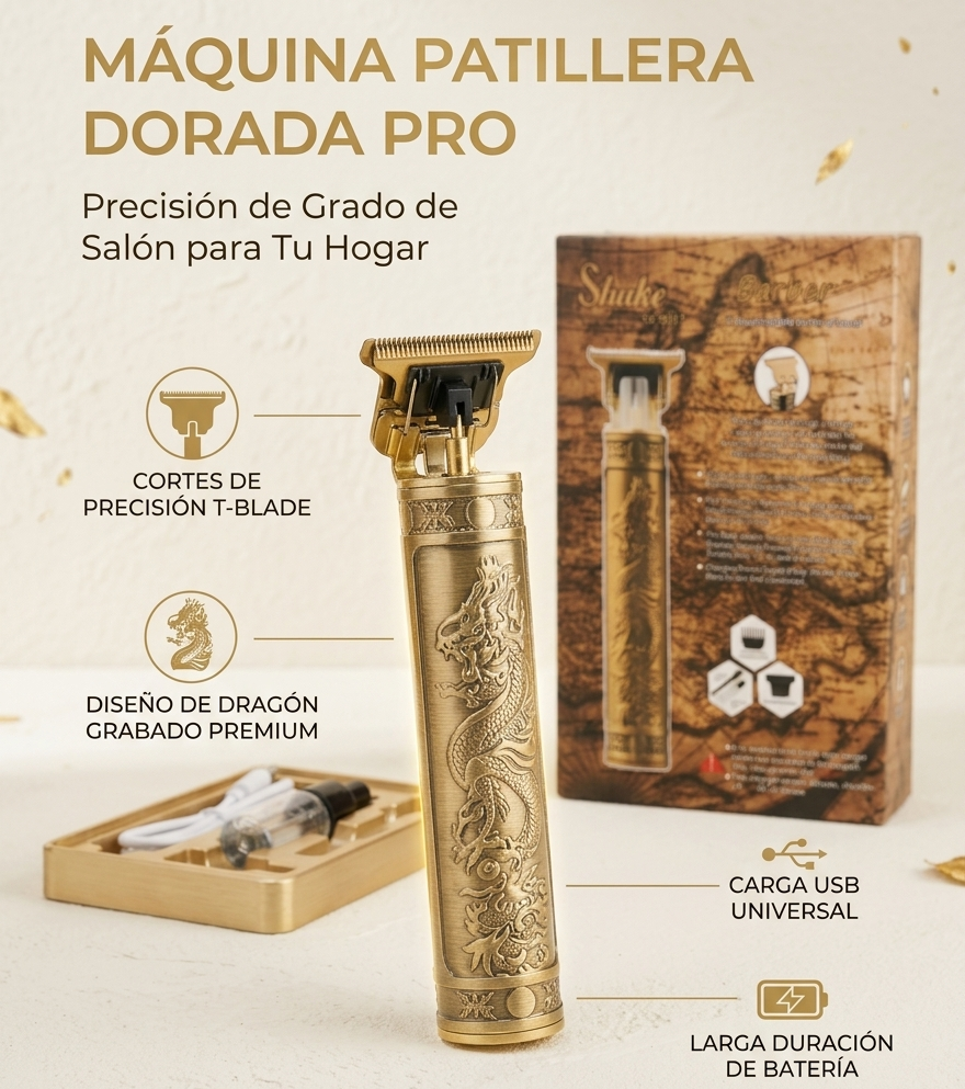Maquina Patillera Dorada Pro