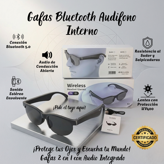 Gafas Bluetooth Audifono Interno