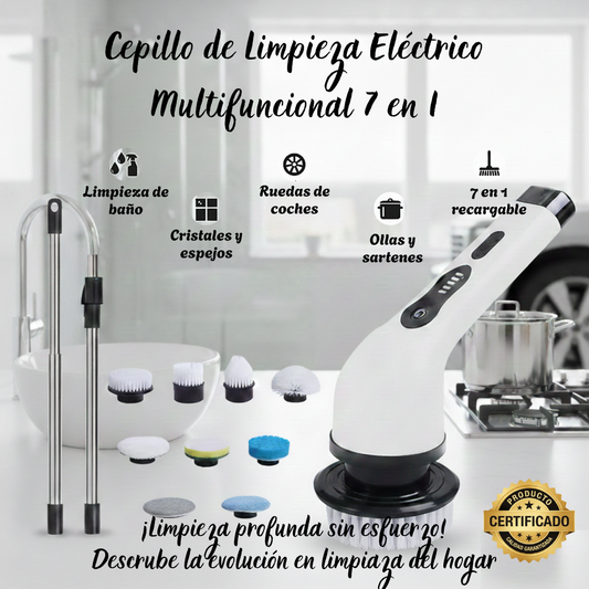 Cepillo de Limpieza Eléctrico Multifuncional 7 en 1