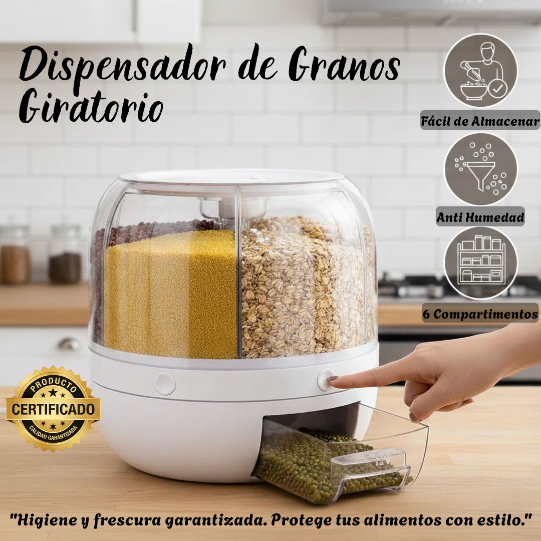 Dispensador De Granos Giratorio