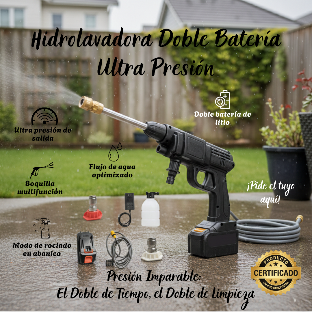 Hidrolavadora Doble Batería Ultra Presión