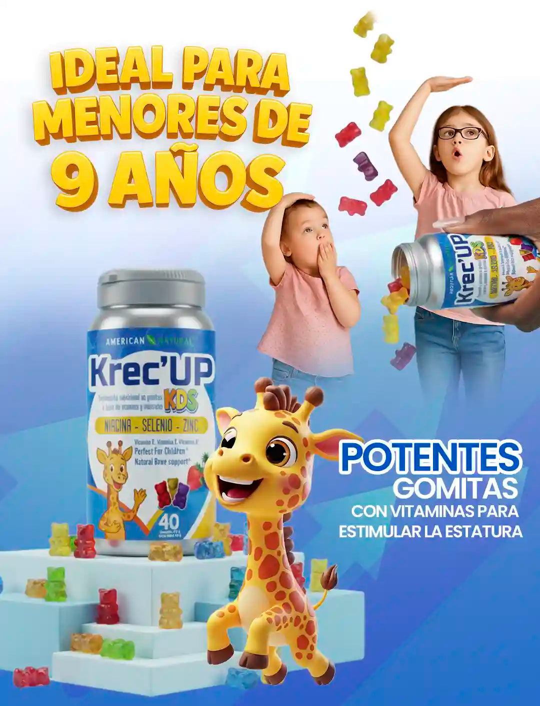 Krec Up Gomitas Crecimiento Fuerte