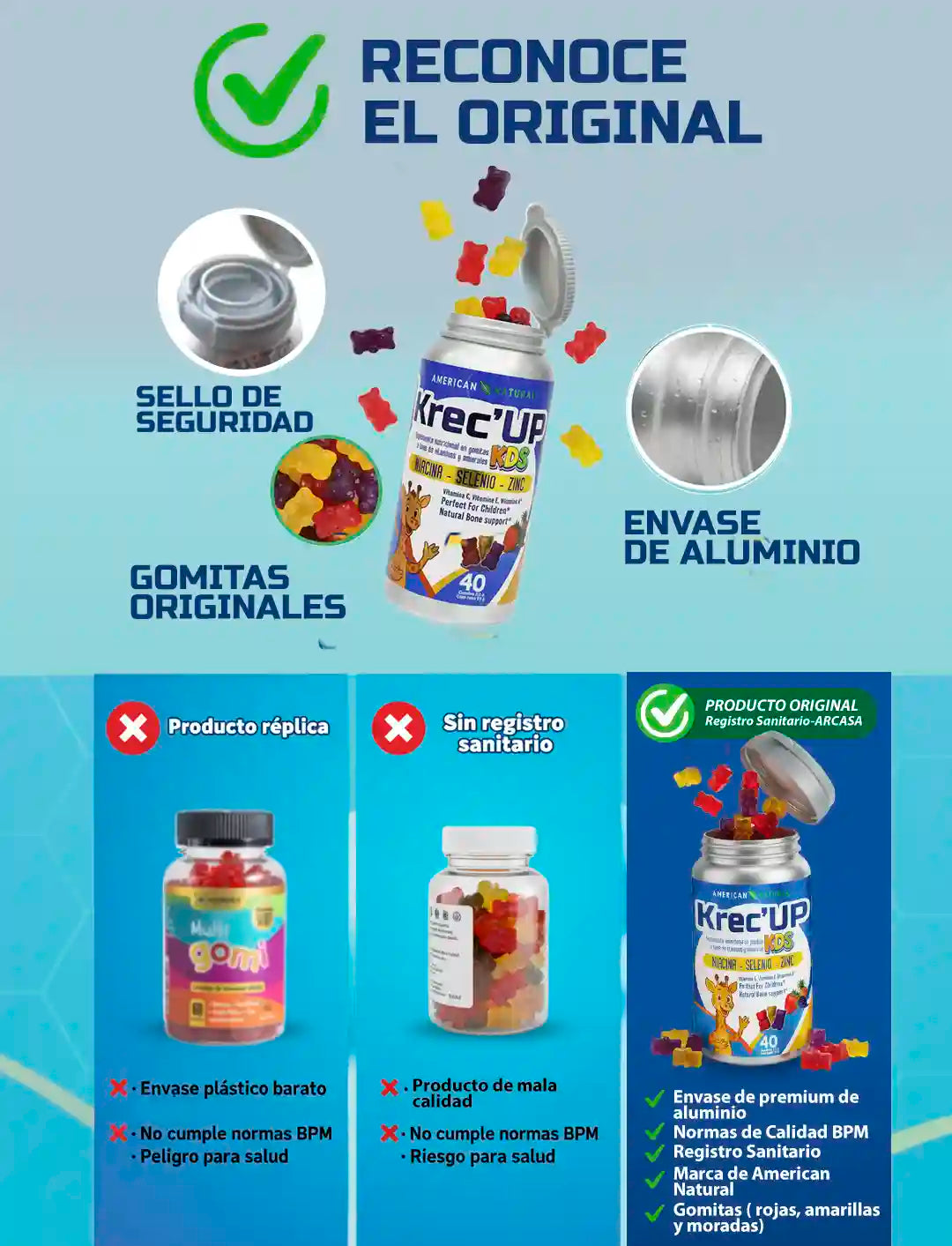 Krec Up Gomitas Crecimiento Fuerte