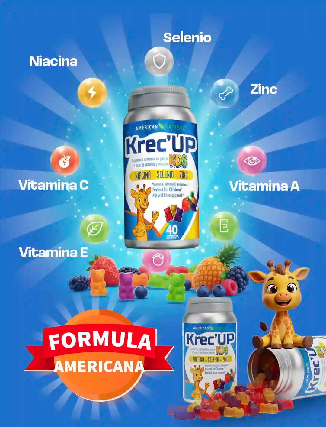 Krec Up Gomitas Crecimiento Fuerte