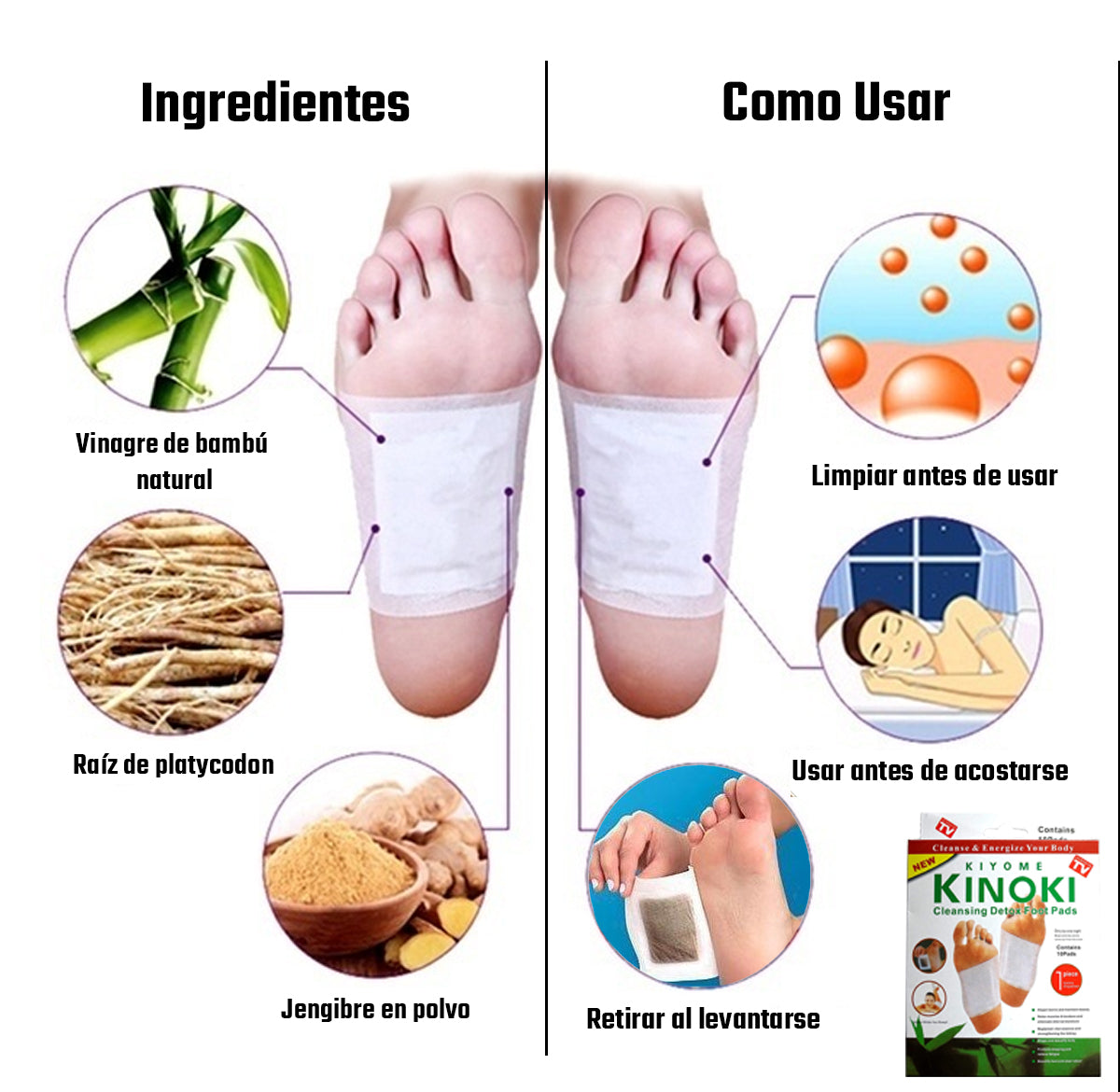 Combo Parches Kinoki Desintoxicación