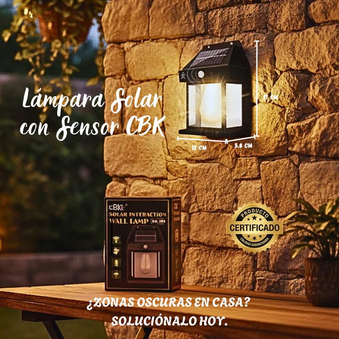 Lámpara Solar con Sensor CBK