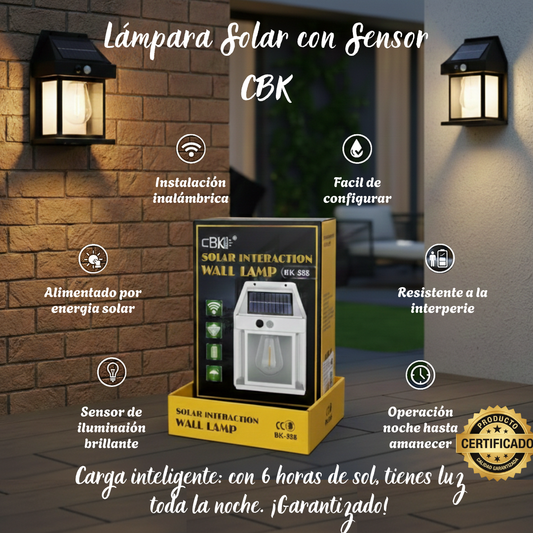 Lámpara Solar con Sensor CBK