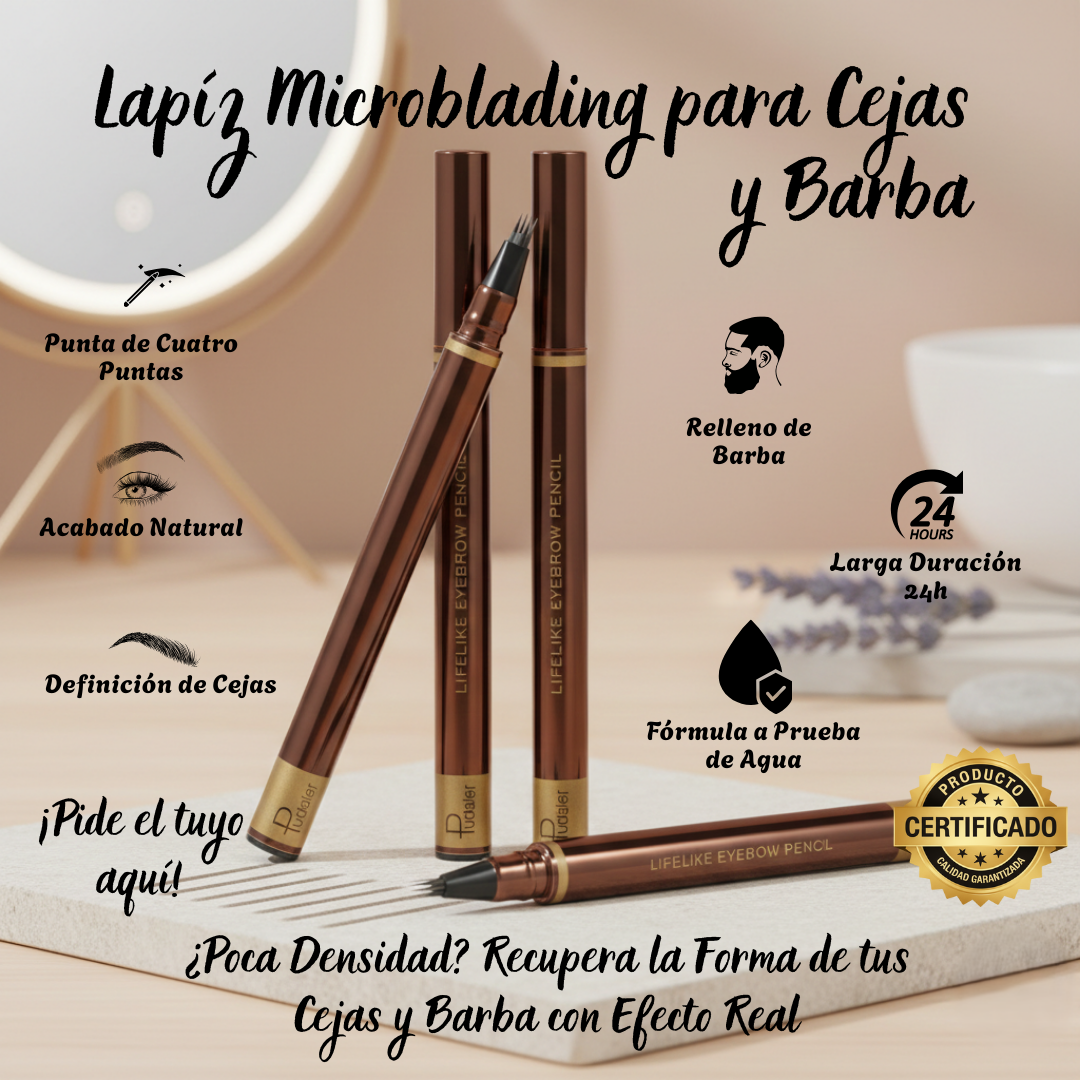 Lapíz Microblading para Cejas y Barba