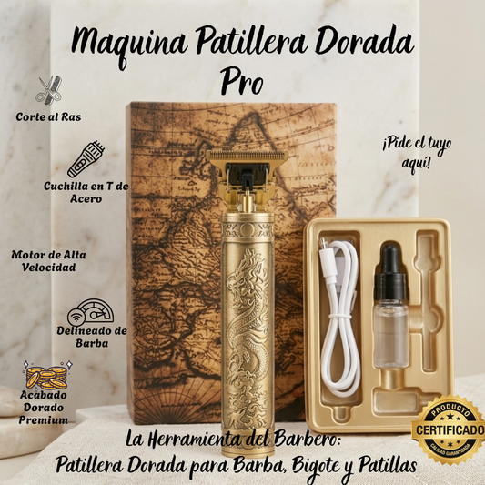 Maquina Patillera Dorada Pro