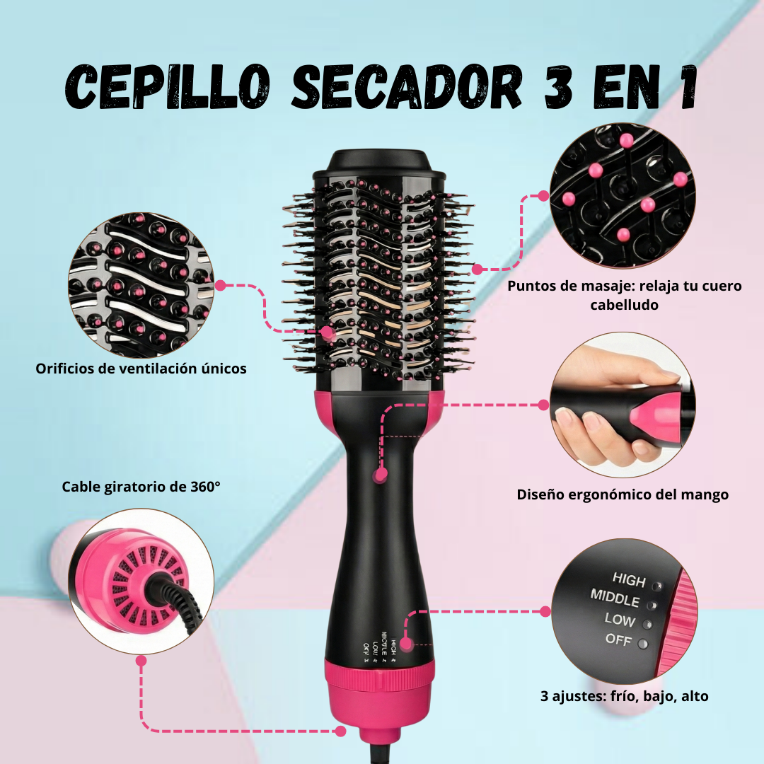 Cepillo Secador One Step 3 En 1