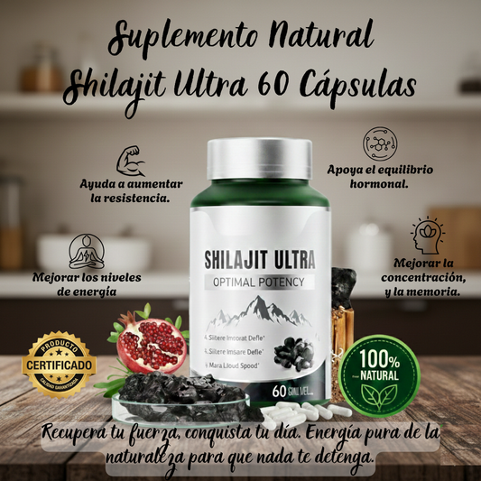 Suplemento Natural Shilajit Ultra 60 Cápsulas