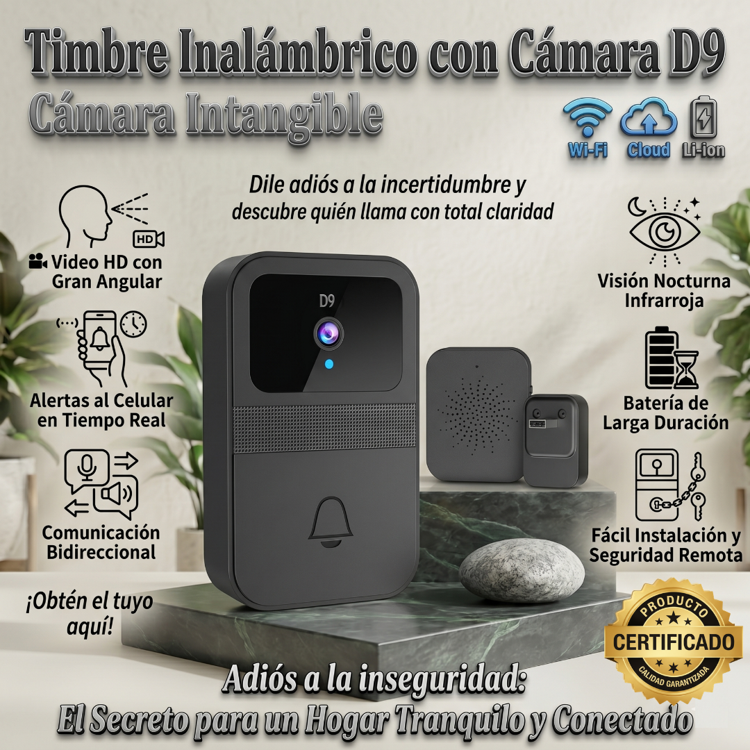 Timbre Inalámbrico con Cámara D9