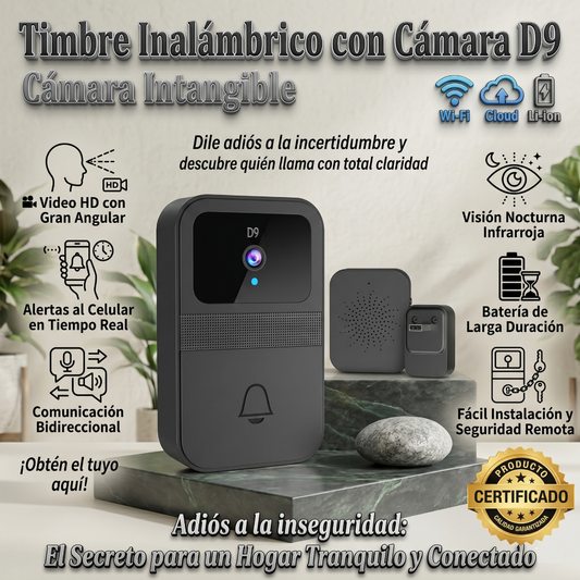 Timbre Inalámbrico con Cámara D9