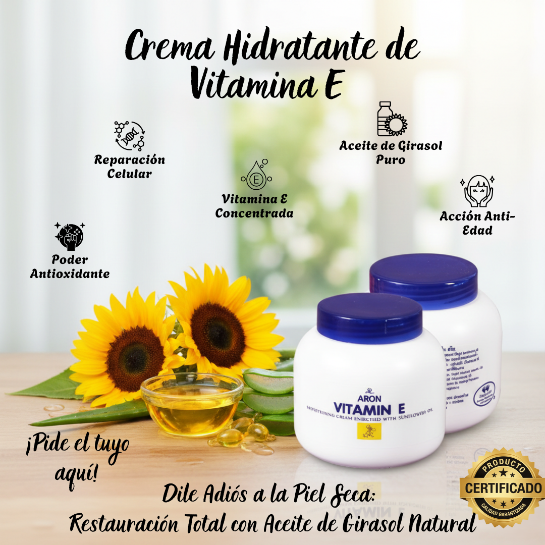 Crema Hidratante de Vitamina E con Aceite de Girasol
